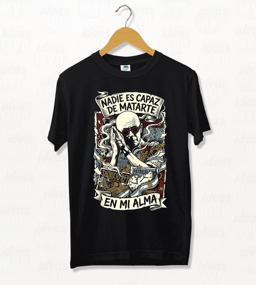 Remera Indio Solari Nadie Es Capaz De Matarte (Negra)