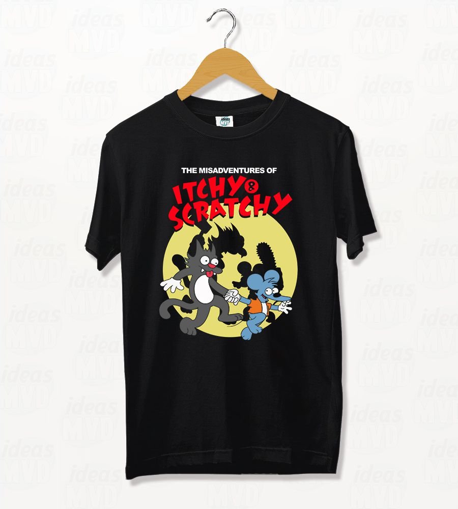Remera Itchy & Scartchy 02 (Negra)